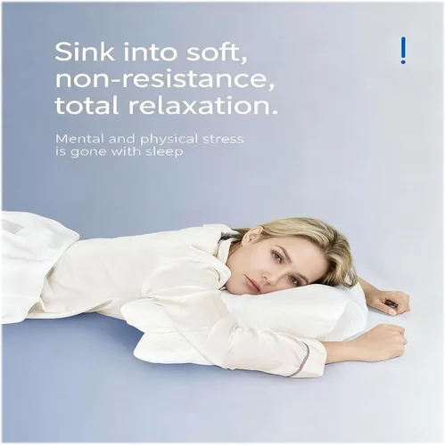 Vista 5 de Almohada ergonómica de espuma viscoelástica de rebote lento de cuatro lados, almohada cervical de apoyo para el cuello para personas que duermen
