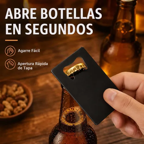 Vista 3 de CYEAH 60 abrebotellas de tarjetas de crédito, abrebotellas de acero inoxidable para póquer y padrinos de boda de póquer de metal, abrebotellas