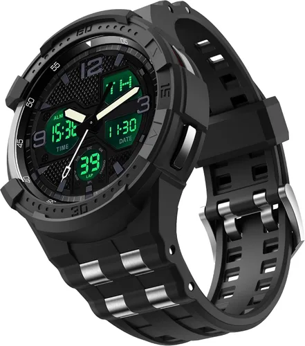 Vista 10 de Correa compatible con Samsung Galaxy Watch 6 Classic de 1.850 in, funda resistente de una pieza con correa (2023)