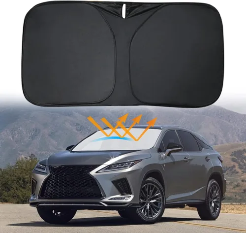 Vista 10 de D-Lumina - Parasol para parabrisas para Toyota RAV4 2006-2012 Foldable Front Sun Visor Protector Blocks UV Rays, RAV-4 SUV Interior Accessories
