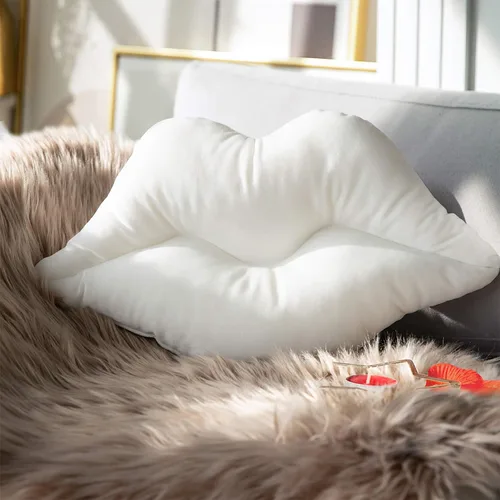 Vista 18 de Ashler Lips Almohadas Decorativas de Terciopelo Suave y Liso con Relleno Incluido Cojín para Sofá Cama Sala de Estar, Rosa, 24 X 12 pulgadas Rosa