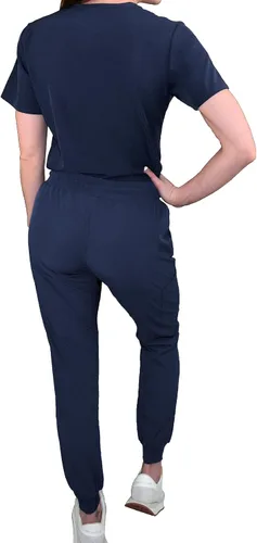 Vista 5 de Green Town Conjunto médico de enfermería GT 4FLEX con cuello en V para mujer