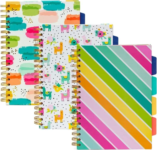 Vista 9 de Pukka Pad - Cuaderno de 5 asignaturas, 3 unidades, 7 x 10 pulgadas. 100 Premium 2.82 oz/m² (80 GSM)