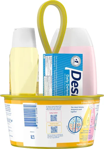 Vista 7 de Johnson's First Touch Baby Essentials Set de regalo con gel de baño y champú, loción corporal y crema de óxido de zinc para la piel delicada