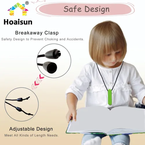 Vista 5 de Hoaisun Paquete de 14 collares masticables para niños sensoriales
