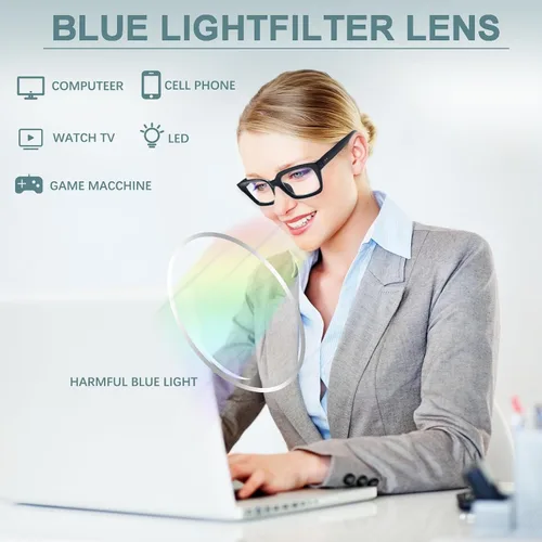 Vista 4 de Paquete de 4 lentes de lectura progresivos multienfoque para mujeres, estilo Oprah, bloqueo de luz azul, lectores de computadora