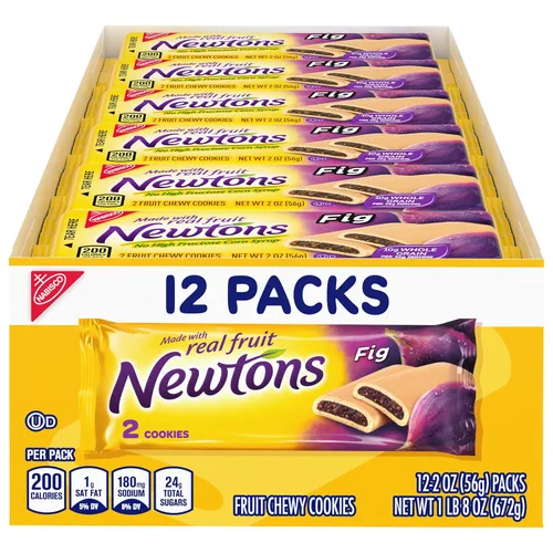 Vista 22 de Newtons Galletas masticables sin grasa, suaves y de fruta, sabor higo (barras de higo), 12 paquetes de 10 onzas