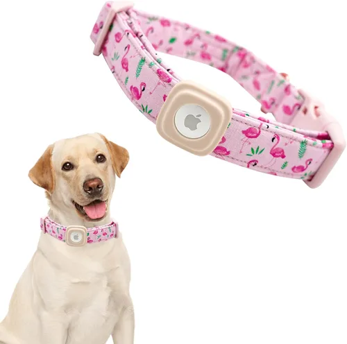 Vista 7 de Lionheart glory Airtag - Collar de perro de San Patricio para perros pequeños, collar verde ajustable de alta resistencia, collar de trébol