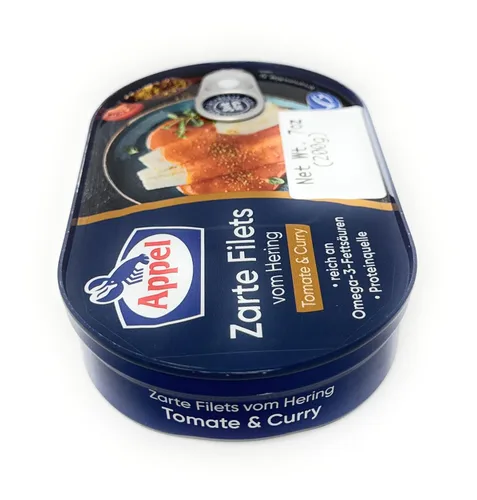 Vista 4 de Appel Filetes de Arenque en Salsa de Tomate y Curry - 7.05 oz