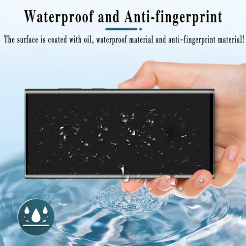 Vista 3 de Slanku Protector de pantalla para Samsung Galaxy S22 Ultra Privacy Glass 3D Negro