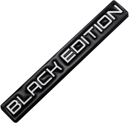 Vista 3 de 2 emblemas de metal 3D de edición negra, placa de identificación para automóvil, camión, bicicleta (negro y blanco)