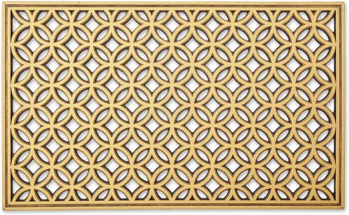Vista 8 de DII Colección de felpudos de goma para todo tipo de clima, 18x30, entramado de diamante marrón