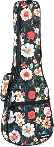 Vista 18 de CLOUDMUSIC Estuche para ukelele Bolsa de concierto Mochila acolchada para soprano 21 pulgadas (Soprano, Negro) Padded, Backpack