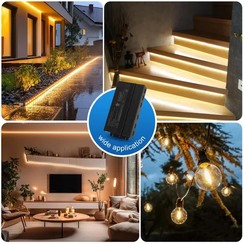 Vista 6 de 600W Dimmable LED Driver 24V, 110V-277V AC a 24V DC llevó el transformador