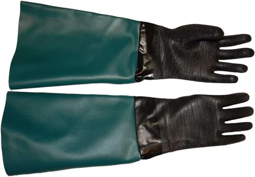 Vista 7 de Guantes para gabinete de chorro de arena con chorro de arena, 6 x 24 pulgadas, fabricados en Estados Unidos, tamaño grande