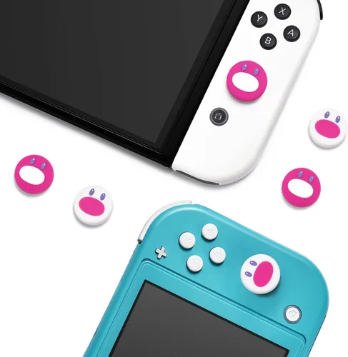 Vista 5 de FUNLAB - Tapas de palanca de mando para pulgar compatibles con Nintendo SwitchOLEDLite Pokemon Controller Accesorios, bonita funda de silicona