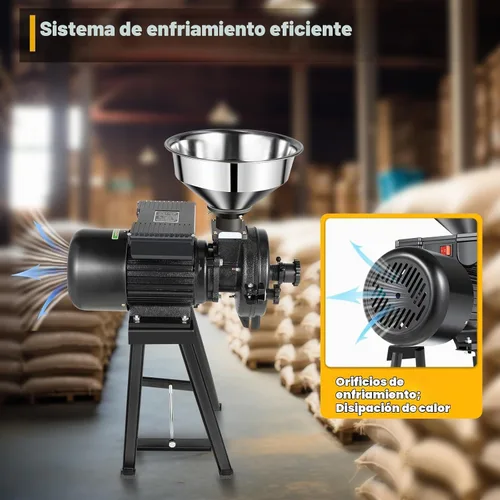 Vista 6 de Molino eléctrico de grano 2200W-negro