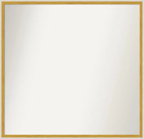Vista 305 de Amanti Art Espejo de baño blanco para sobre el fregadero, 22 x 45 pulgadas, espejo de tocador rectangular blanco Lucie, marco de madera moderno