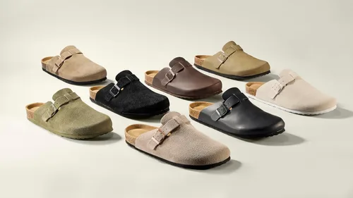 Vista 6 de Zuecos de cuero genuino 100% de grano completo para hombres - Zapatos de Negro