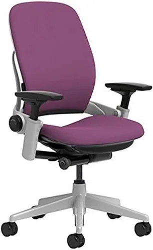 Vista 8 de Steelcase Silla de oficina Leap con ruedas duras tapizadas, regaliz Negro