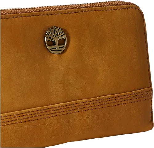Vista 4 de Timberland - Cartera de piel con cremallera de interferencia de radiofrecuencia RFID para mujer con correa para la muñeca