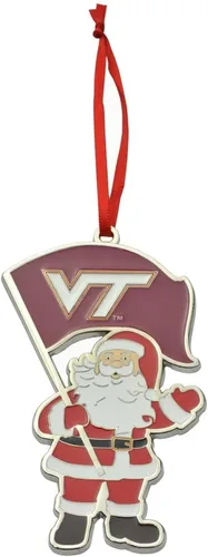 Vista 5 de Adorno navideño de metal Santa Auburn Tigers