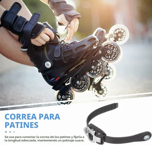 Vista 2 de 2 correas de hebilla para patinaje de ruedas: 10 "de largo, cabeza de 0.9", hebillas de repuesto ajustables de alta resistencia de 0.6 pulgadas
