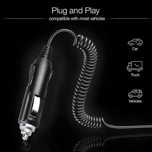 Vista 4 de Adaptador de CC para automóvil compatible con RadioShack PRO-2026 PRO-2032 PRO-2038 Escáner de radio Auto PSU