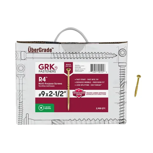 Vista 9 de GRK Fasteners R4™ #9 x 1-1/2" Tornillos multiusos para enmarcar, 820 PCS