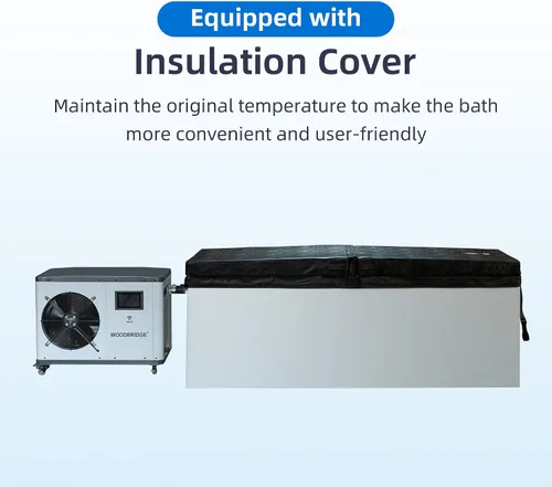 Vista 15 de WOODBRIDGE Bañera de inmersión fría de acrílico independiente de 67 pulgadas con enfriador blanco de 1.3 HP - Enfriamiento rápido y calefacción