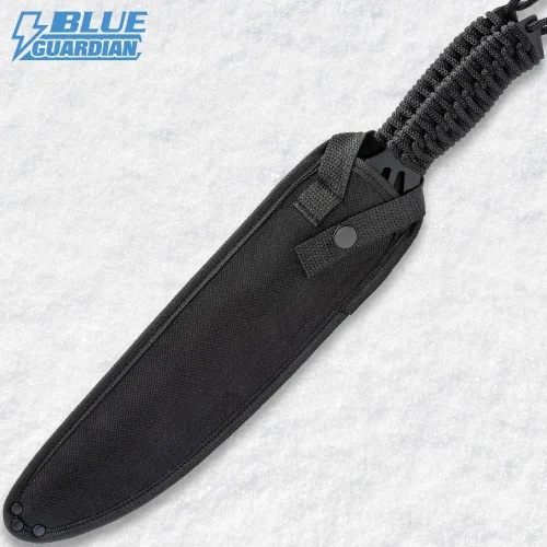 Vista 3 de BUDK Blue Guardian - Juego de machetes gemelos con funda Cuchillas de acero inoxidable de 11 pulgadas