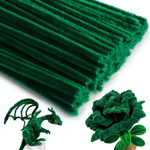 Vista 15 de 150 piezas de limpiapipas de chenilla marrón oscuro, limpiapipas peludos, bricolaje para manualidades creativas hechas a mano, proyectos de arte
