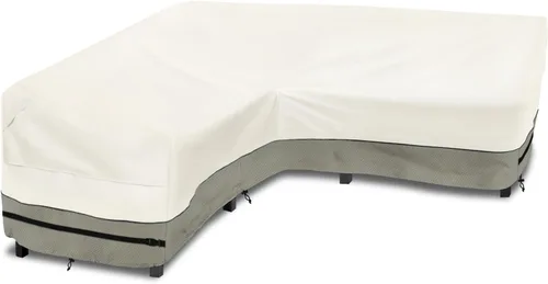 Vista 34 de okcool Funda modular para exteriores, fundas para muebles de patio en forma de L para muebles seccionales de 6 plazas, 85 pulgadas de largo x 32