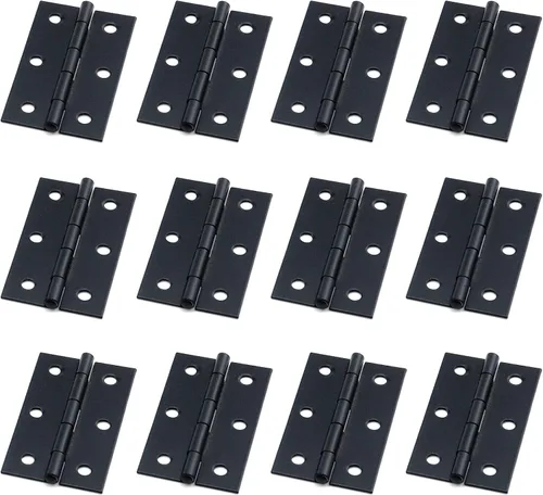 Vista 8 de Antrader Bisagras para Gabinete, Bisagra de Tope Plegable de Metal de 1" x 3/4" para Puerta de Gabinete y Armario, Negro, Paquete de 24