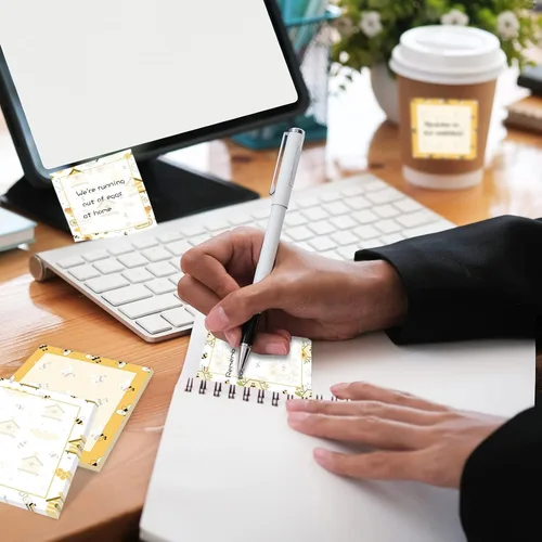 Vista 5 de 18 piezas de notas adhesivas de abejas, notas adhesivas de abejas, notas autoadhesivas para memo, 9 estilos, para suministros de oficina, escuela