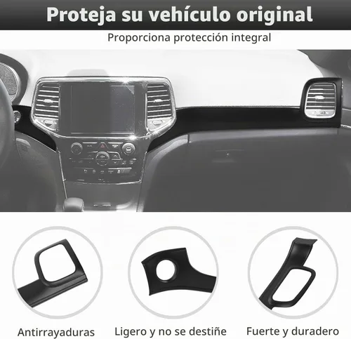 Vista 7 de CheroCar 7PCS Kit de Cubierta para Manija Interior de Puerta y Ajuste de Panel de Tablero Central para 2011 2012 2013 2014 2015 2016 2017 2018 2019