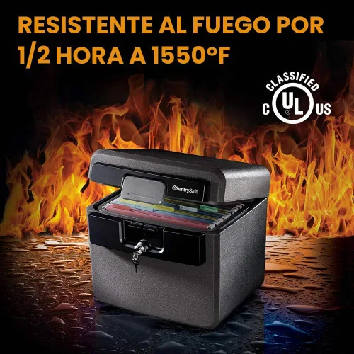Vista 2 de SentrySafe Caja fuerte ignífuga e impermeable, carpeta de archivos y caja