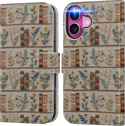 Vista 72 de DEENAKIN Funda tipo cartera para iPhone 15 con tarjetero + clip para efectivo, bloqueo RFID, protección contra caídas de grado militar y obras