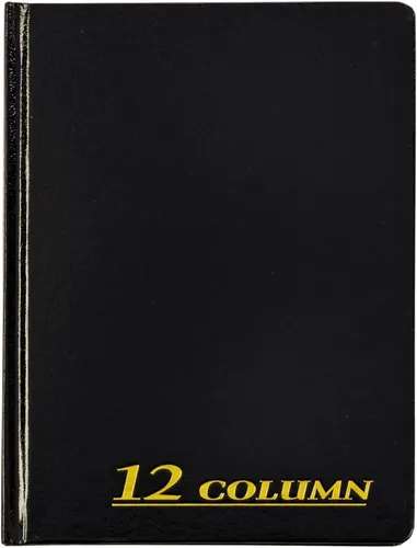 Vista 5 de Adams - libro de contabilidad, 7 X 9.25 pulgadas en color negro, 12 columnas, 80 páginas, Negro