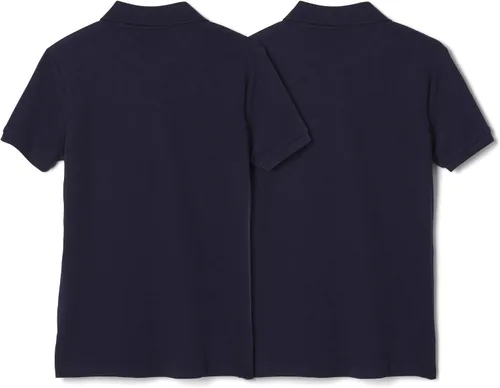 Vista 2 de French Toast Girls' Short Sleeve Stretch Pique Polo-2 Pack