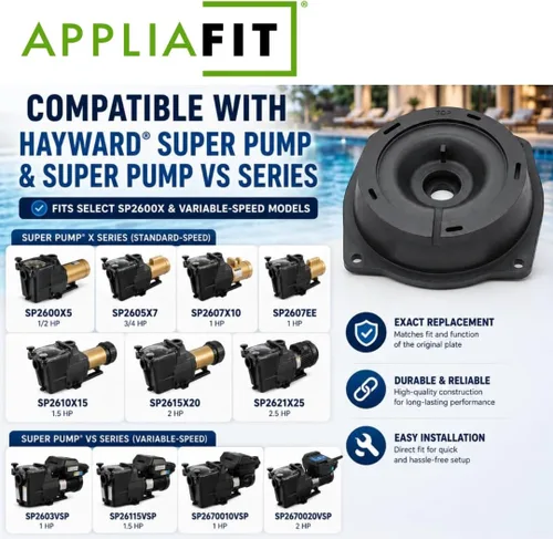 Vista 7 de Placa de sellado compatible con Hayward SPX2600E5 para bombas seleccionadas Hayward SuperPump y MaxFlo