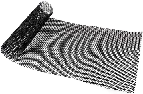 Vista 2 de Malla de aluminio hexagonal negra de la parrilla del coche, hoja universal