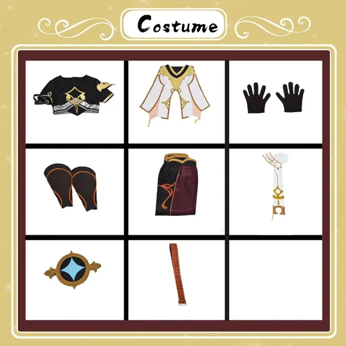 Vista 7 de Genshin Impact Aether Cosplay Disfraz Uniforme Anime Halloween Traje Trajes Ropa