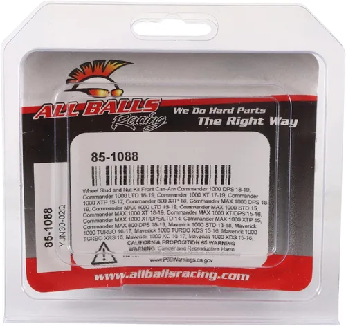 Vista 4 de All Balls Kit de tuercas y pernos de rueda de carreras 85-1088 compatible con/repuesto para Can-Am Commander 1000 XT 2017, Commander 1000 XTP