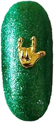 Vista 3 de RD-71551 Decoración Rhinestone 100pcs Manicura Dorado 3D Nail Art Decoración Aleación Uñas Encantos Uñas Diamantes de Imitación Plana Uñas