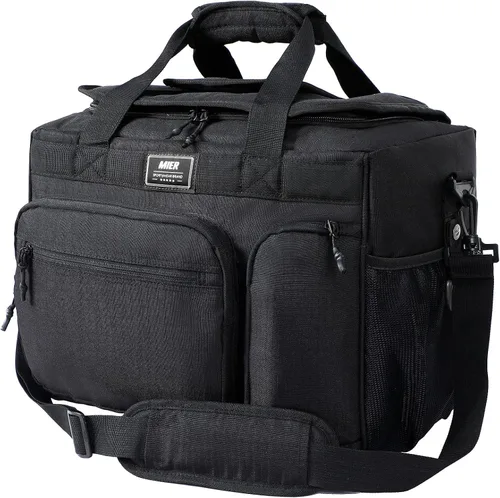 Vista 9 de MIER - Lonchera grande de 18 litros para hombres y mujeres, con aislamiento para 30 latas, color verde militar