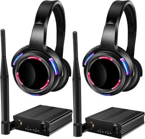 Vista 12 de Auriculares inalámbricos LED silenciosos profesionales de disco silencioso y RF LED silenciosos para iPod MP3 DJ Music Pary Club
