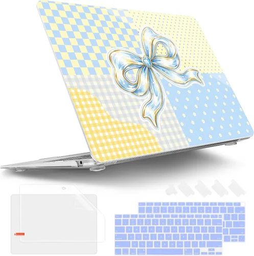 Vista 19 de Tuiklol Para MacBook Air de 13 pulgadas (versión 2021-2018) M1 A2337/A1932/A2179 con pantalla Retina Touch ID, carcasa rígida de plástico y cubierta