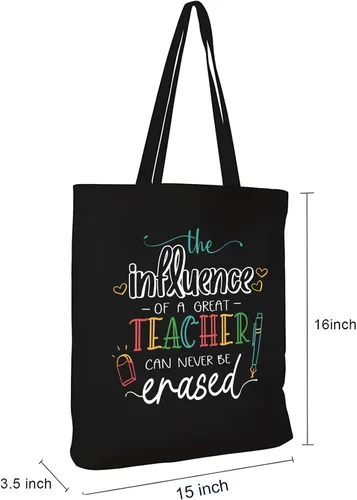Vista 6 de CARAKNOTS Regalos para profesores, bolsa negra para profesores, regalos de agradecimiento para mujeres, profesores, regalos de Navidad