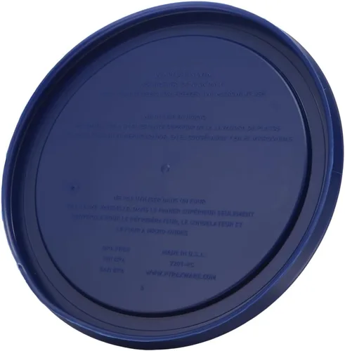 Vista 4 de Pyrex - 6 tapas para tazas, Azul oscuro Dishwasher Safe Non-Porous Surface Resists Odors Keeps Food Fresh Fits Round Glass Bowls Microwave